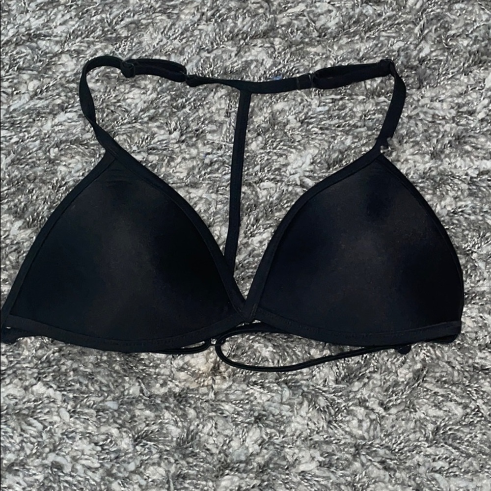 Black VS pink racer back Bikini top